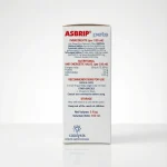 Зворотний бік упаковки Asbrip Pets. Склад: евкаліптова олія, ментол, аскорбінова кислота. Дозування: 1 мл на 5 кг ваги кожні 12 годин.