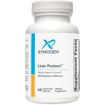 Банка Liver Protect Xymogen (60 капсул). Комплекс для детоксикації печінки з розторопшею (силімарин), N-ацетил-L-цистеїном (NAC) та альфа-ліпоєвою кислотою. Позначка "Hepatic Support Formula".