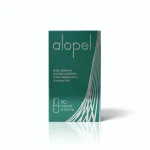 Білий флакон капсул Alopel (90 шт) з зеленим маркуванням. Комплексна формула з амінокислотами та екстрактами рослин для зміцнення волосяних фолікулів зсередини.