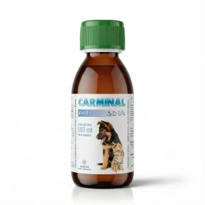 Флакон орального розчину Carminal Pets (150 мл). Ефективний засіб для відновлення слизової оболонки шлунка та кишечника у домашніх тварин.