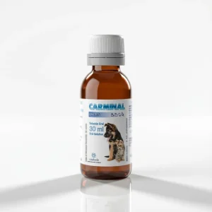 Флакон орального розчину Carminal Pets (30 мл). Ефективний засіб для відновлення слизової оболонки шлунка та кишечника у домашніх тварин.