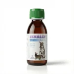Флакон з оральним розчином Renalof Pets (150 мл) з мірним ковпачком. Засіб сприяє швидкому виведенню оксалатних каменів без побічних ефектів.