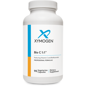 Банка Bio C 1:1 Xymogen (90 вегетаріанських капсул). Комплекс вітаміну С та біофлавоноїдів ("Featuring Vitamin C and Bioflavonoids").