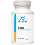 Банка D3 5000 Xymogen (60 м'яких капсул). Зручна супер-доза вітаміну D3 ("Convenient Supra-Dose Vitamin D3"). Професійна формула.