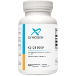 Банка K2-D3 5000 Xymogen (60 вегетаріанських капсул). Біодоступна формула вітамінів K2 (як MK-7) та D3 ("Bioavailable Vitamins K2 as MK-7 and D3").