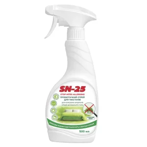 Пляшка-розпилювач SN-25 Stop Mites Allergens 500 мл, пробіотичний спрей для текстилю з природними ензимами для контролю алергенів кліщів домашнього пилу