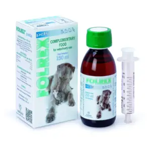 ФОЛРЕКС петс (FOLREX pets) 150 мл — флакон з розчином для внутрішнього застосування, коробка та дозувальний шприц, Catalysis